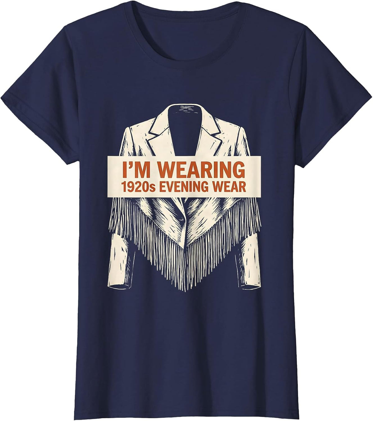 Women's I'm Wearing 1920s Evening Wear Vintage Roaring Twenties T-Shirt - Navy Blue