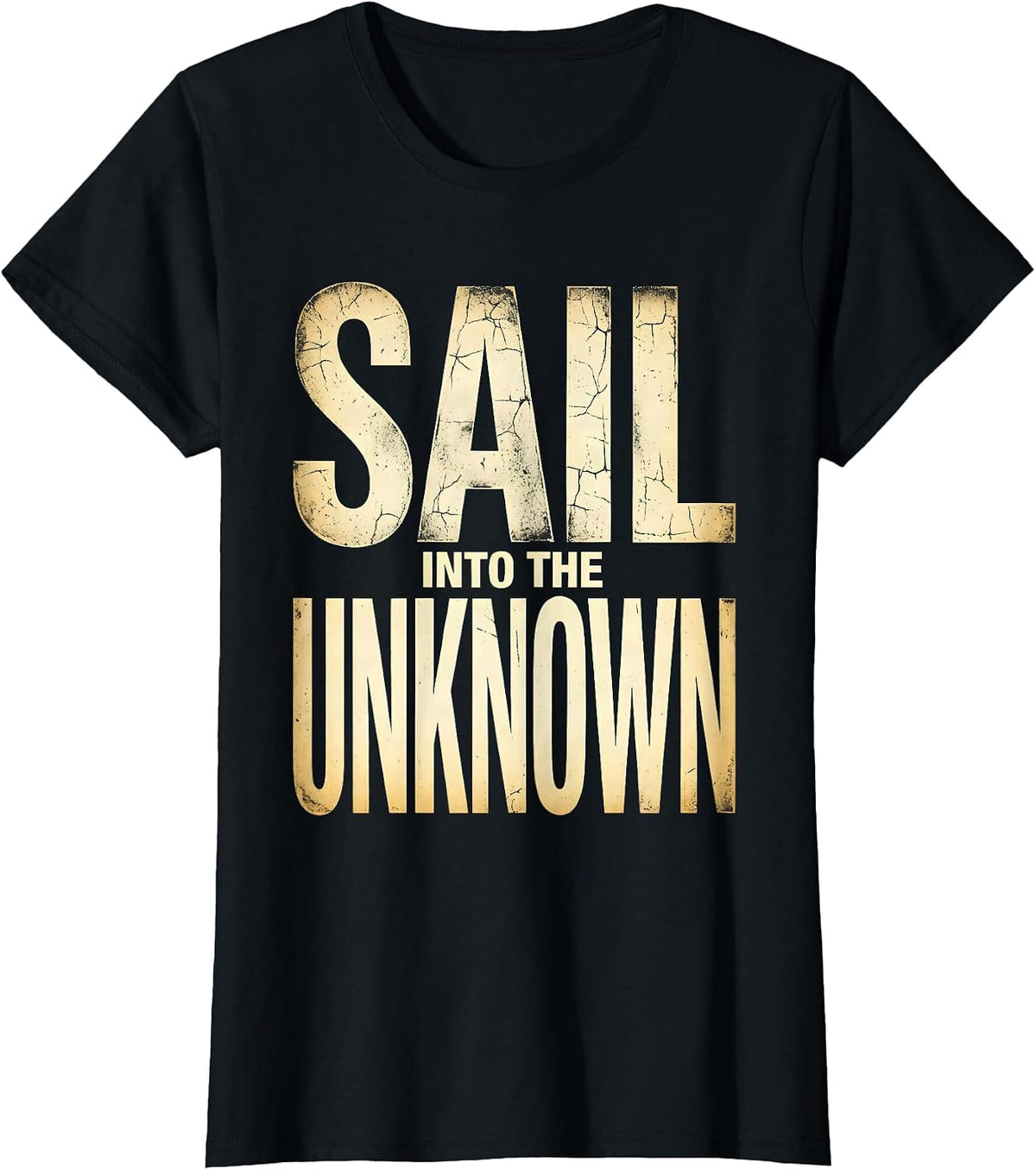 Sail Into The Unknown Columbus Day Design T-Shirt - Black