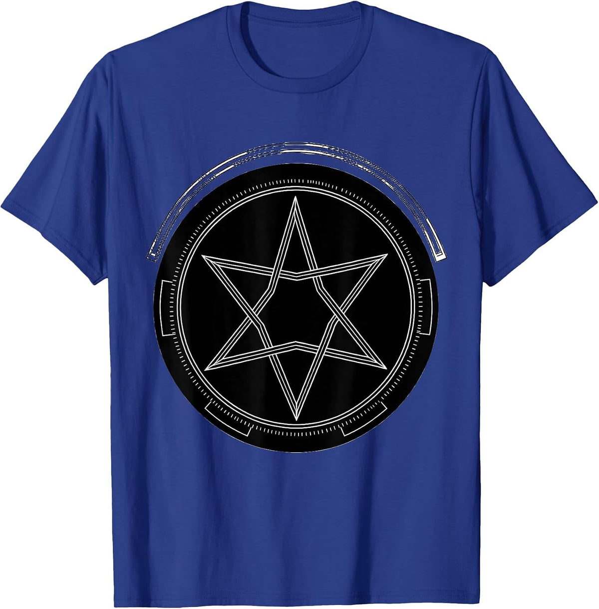 Pentagram Occult Satanic Gothic Dark Aesthetic T-Shirt - Royal Blue