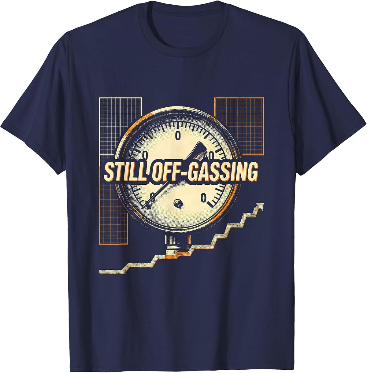 Men's Still Off-Gassing Funny Scuba Diving Diver Humor T-Shirt - Navy Blue