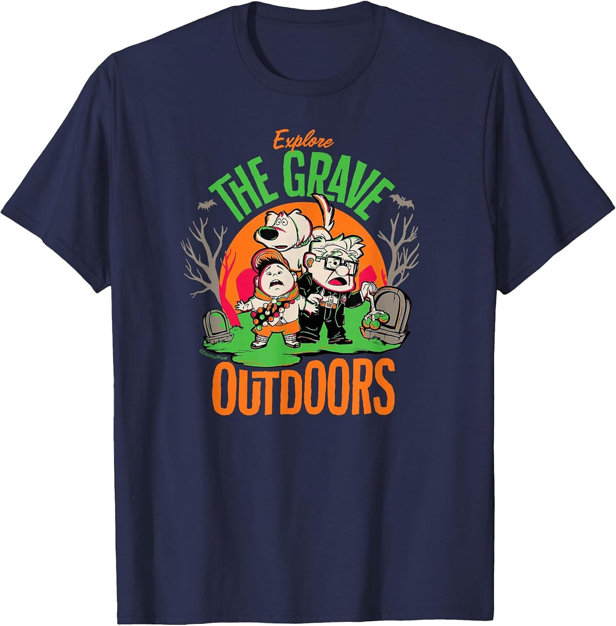 Disney and Pixar’s Up Explore the Grave Outdoors Halloween T-Shirt - Navy Blue