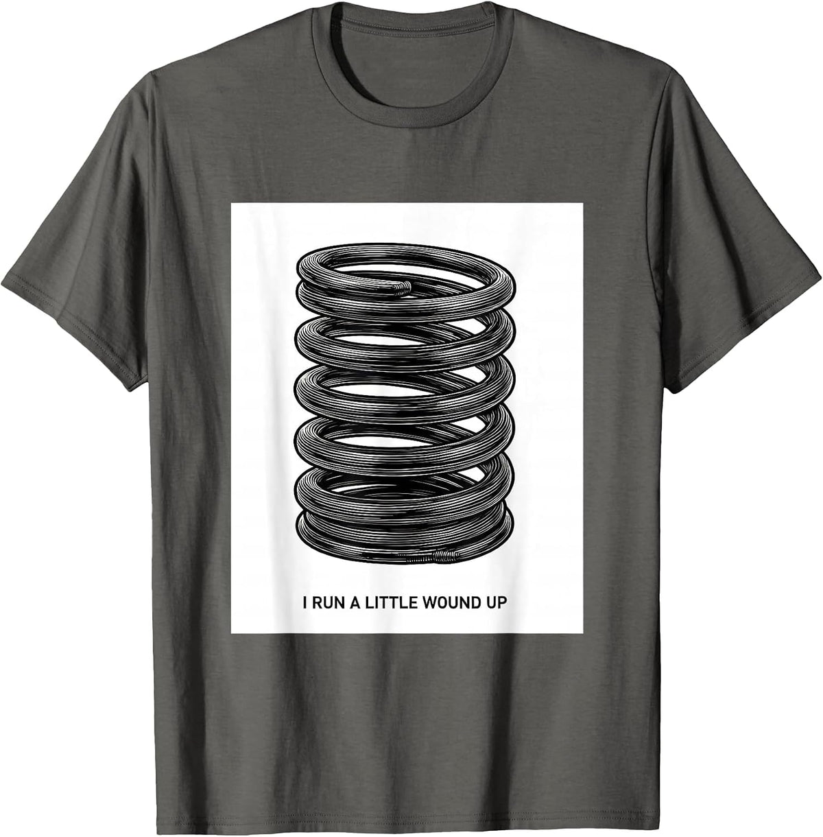 I Run A Little Wound Up Funny Mechanic Car Engine Enthusiast T-Shirt - Asphalt Grey