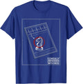 Clinically Obsessed With Chess Blueprint Chess Lover T-Shirt - Royal Blue