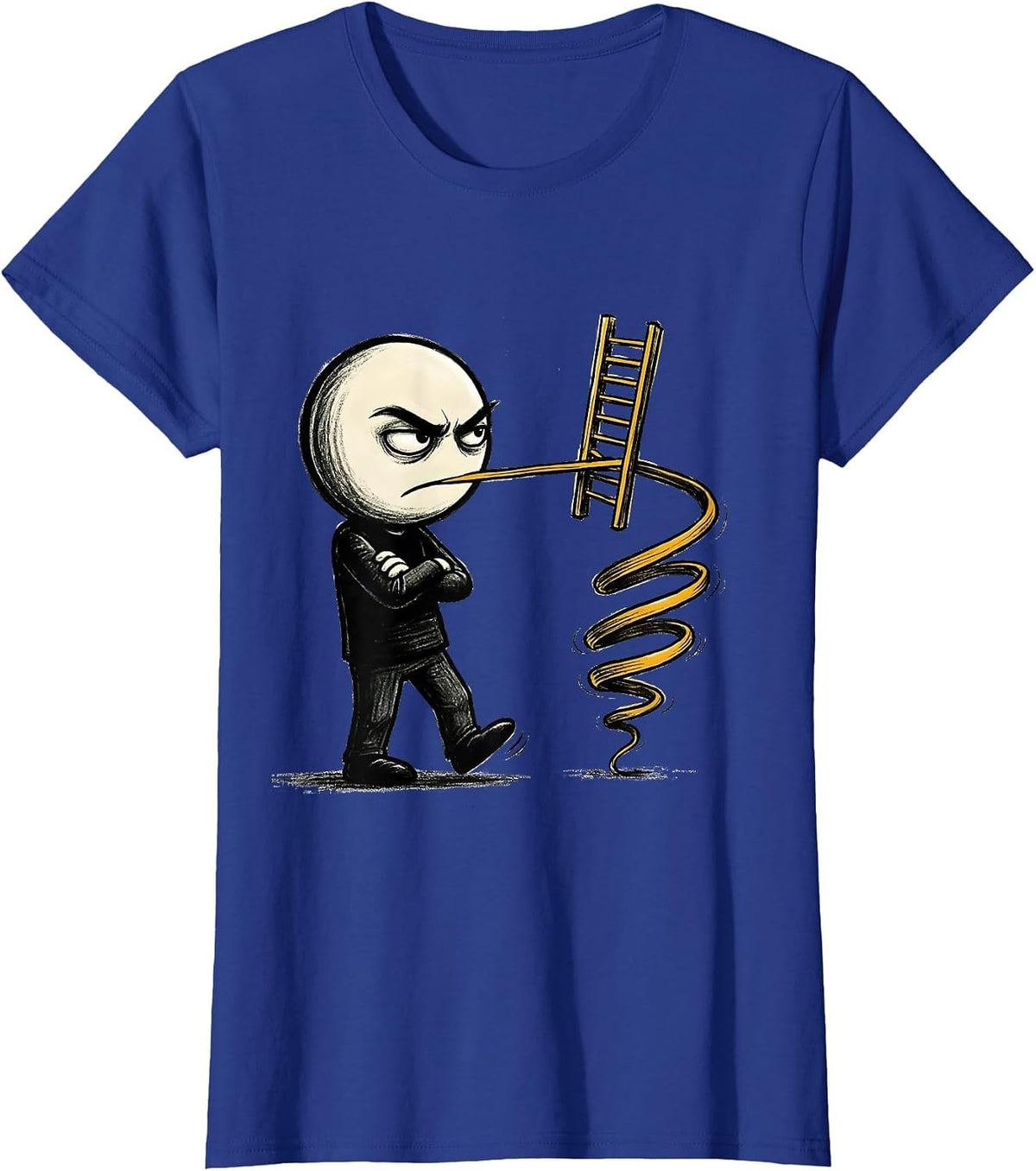Women's Glaring Math Bracket Funny Math Teacher Pun T-Shirt - Royal Blue