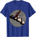 Concentric Moiré Medallion Chess Player Humor Gift T-Shirt - Royal Blue