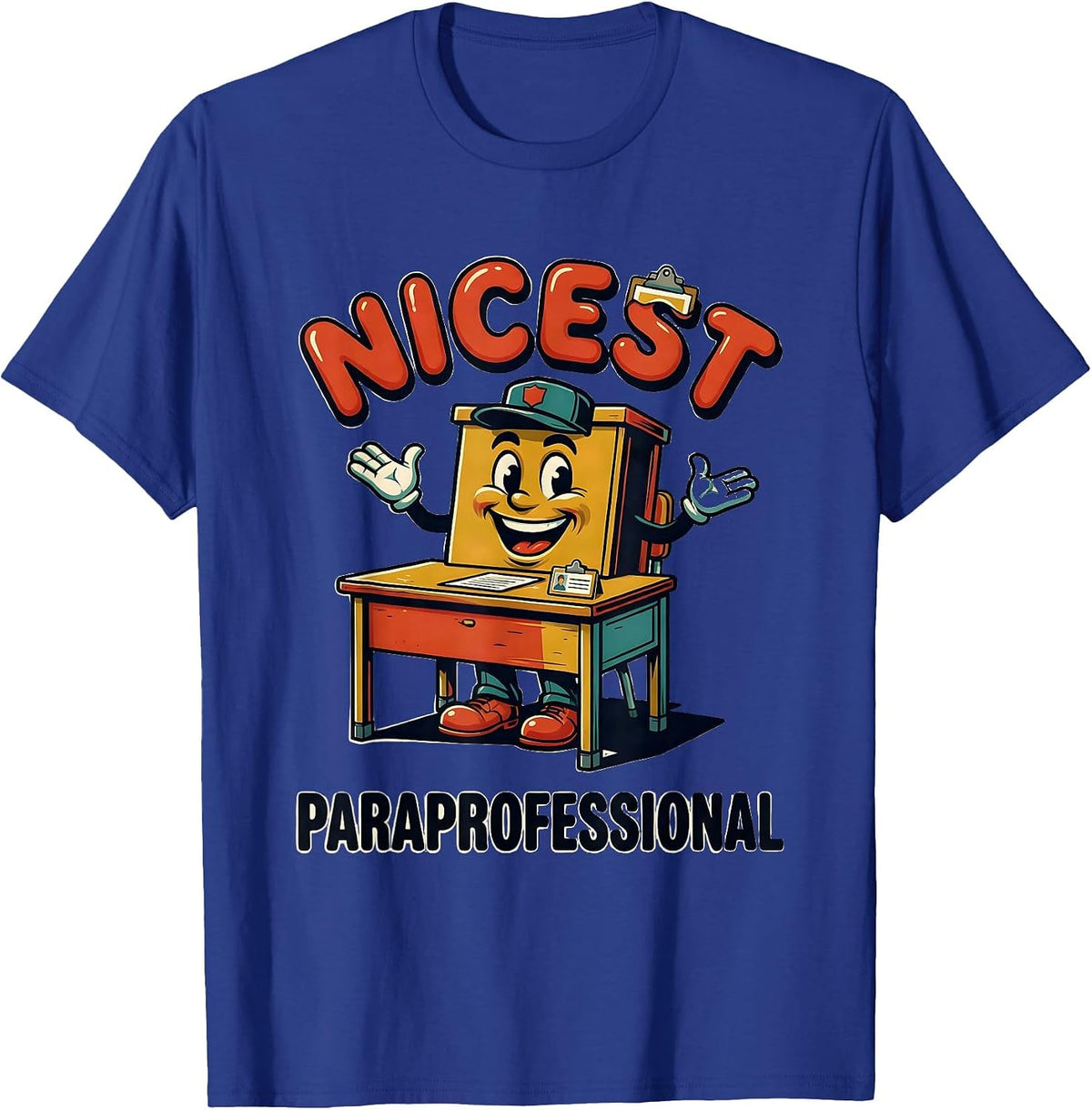 Nicest Paraprofessional Retro Advertising Teacher T-Shirt - Royal Blue