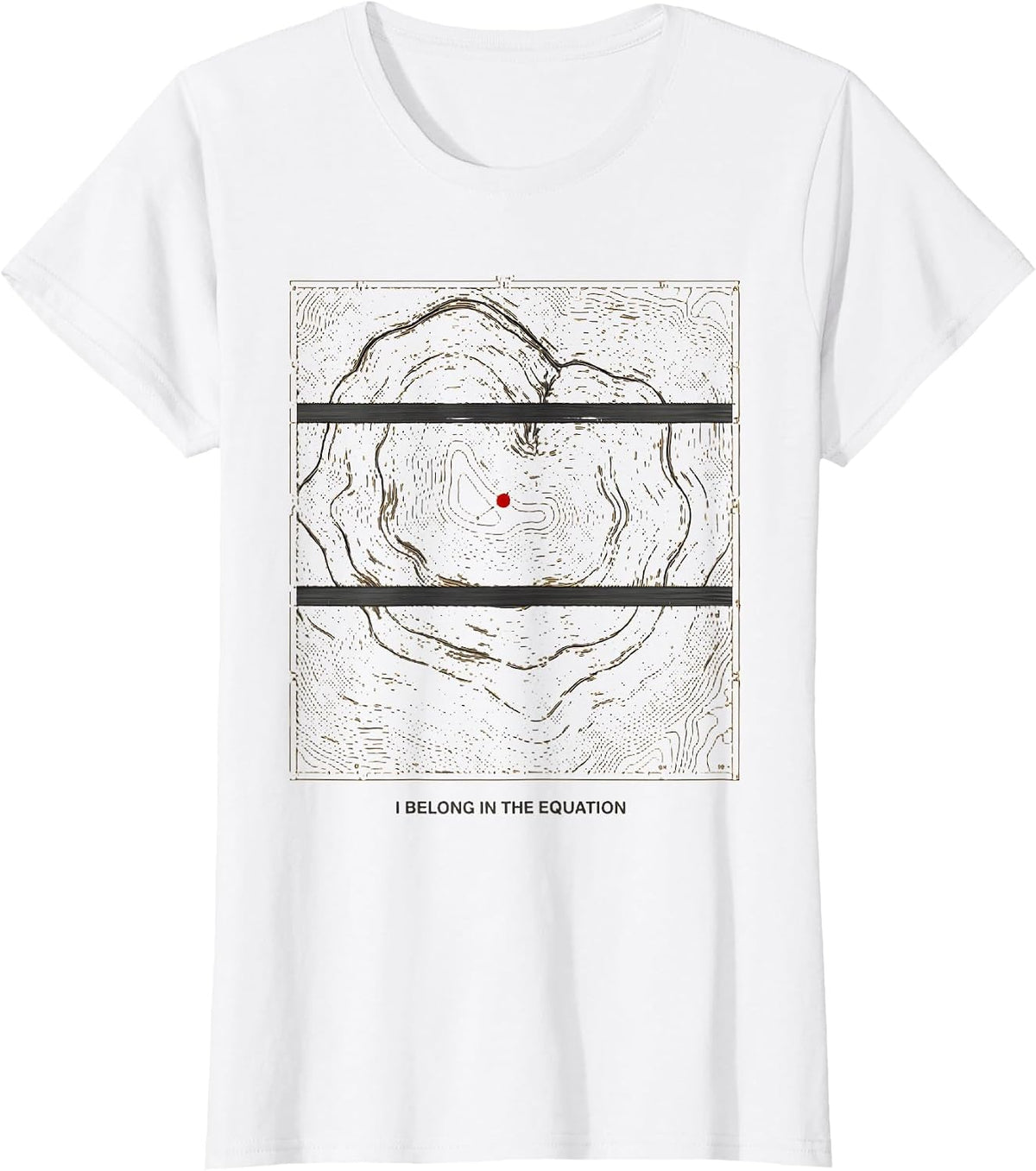 Women's I Belong In The Equation Funny Math Teacher Nerd Humor Gift T-Shirt - White