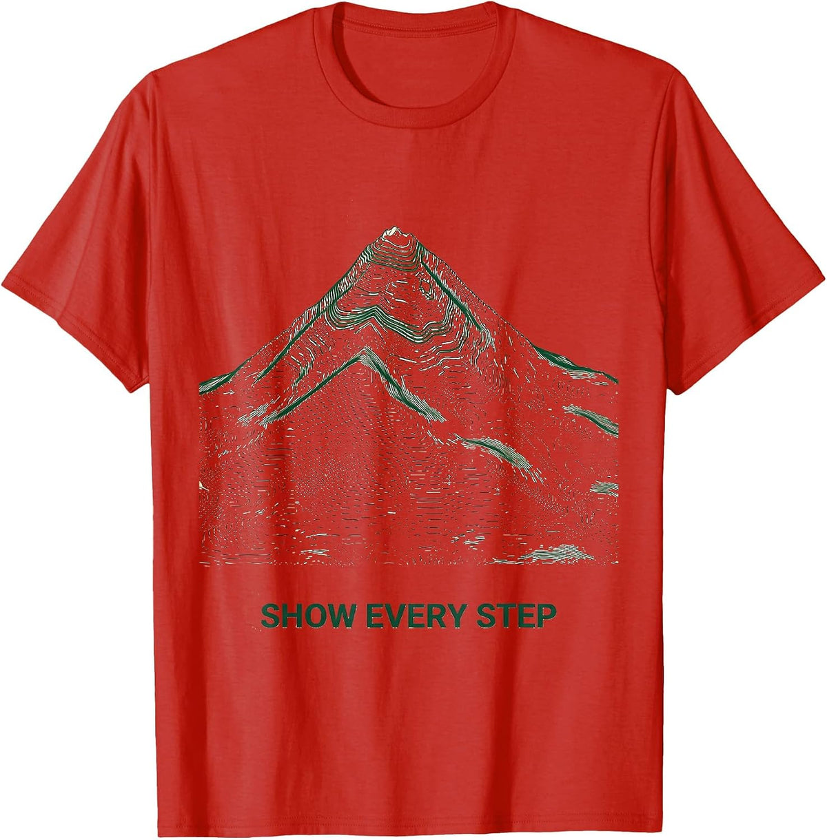Men's Show Every Step Funny Math Teacher Sarcastic Humor T-Shirt - Red