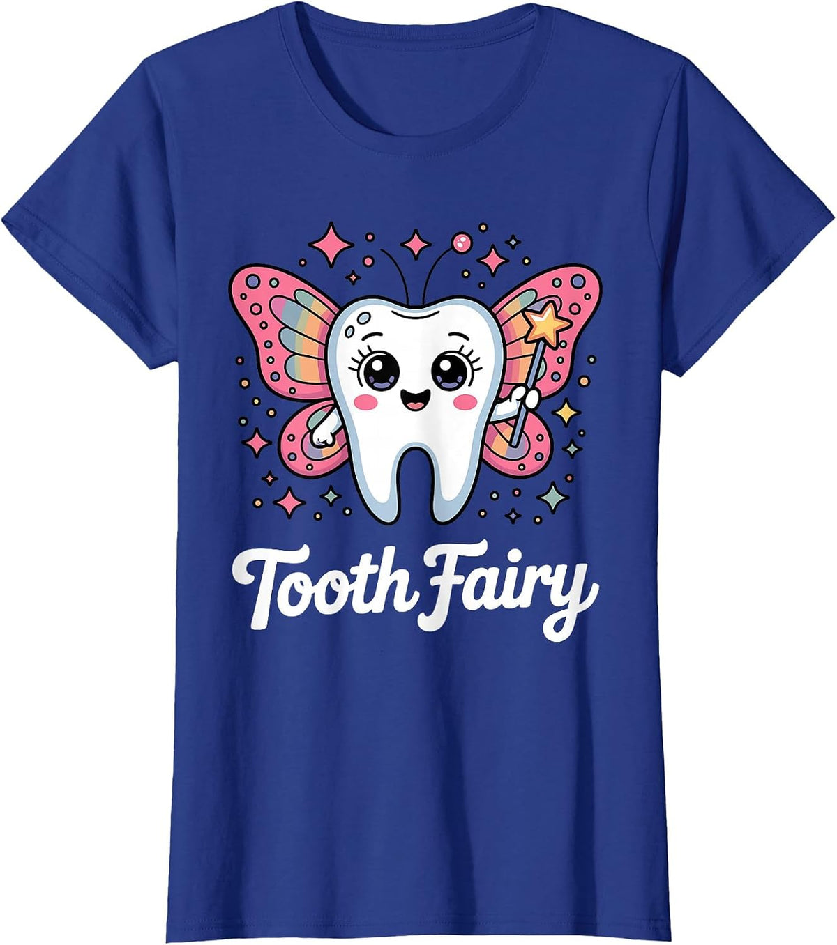 Funny Tooth Fairy Design for Men Women Kids Teeth Toothfairy T-Shirt - Royal Blue