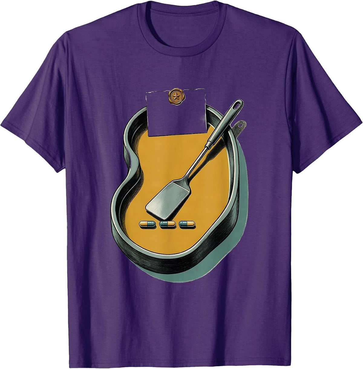 Men's Midcentury Counting Tray Pharmacy Tech Cute Humor T-Shirt - Purple