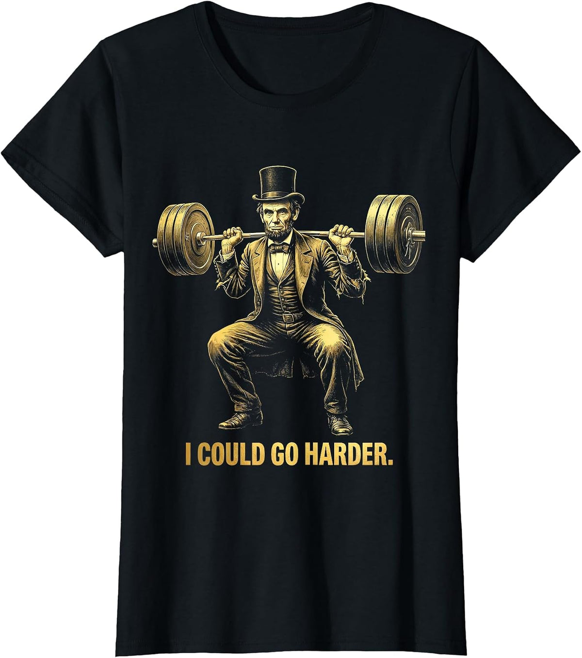 I Could Go Harder Bold Statement Graphic Design T-Shirt - Black