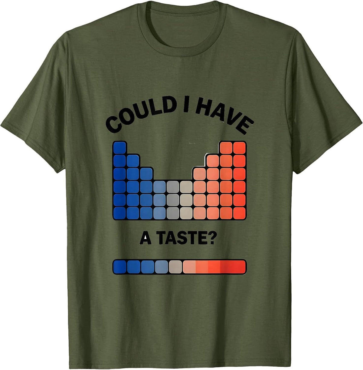 Could I Have A Taste Funny Periodic Table Chemistry Teacher T-Shirt - Olive Green