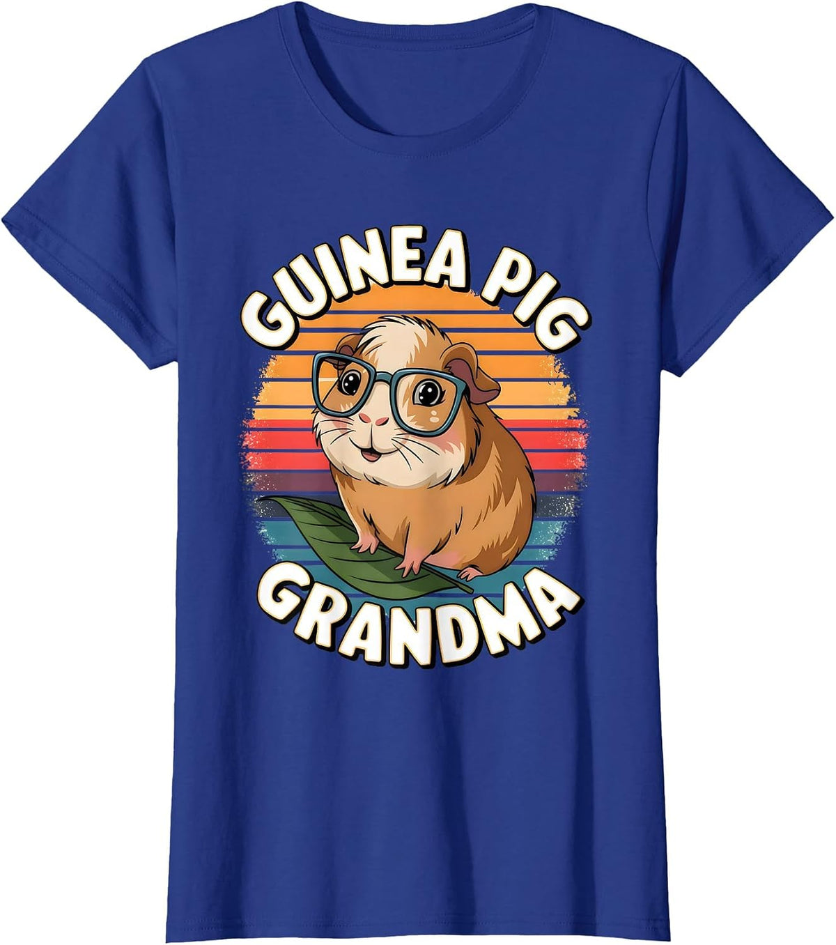 Cute Guinea Pig Grandma Design for Grandmothers T-Shirt - Royal Blue