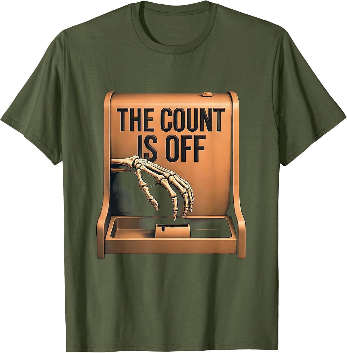 The Count Is Off Funny Pharmacy Technician Halloween T-Shirt - Olive Green