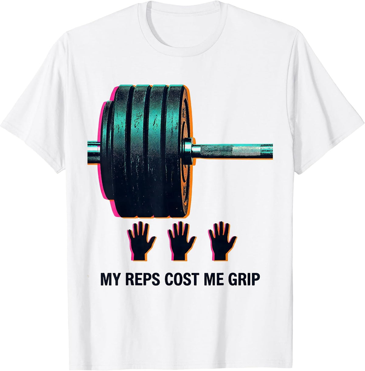Men's My Reps Cost Me Grip Funny Gym Workout Weightlifting Humor T-Shirt - White