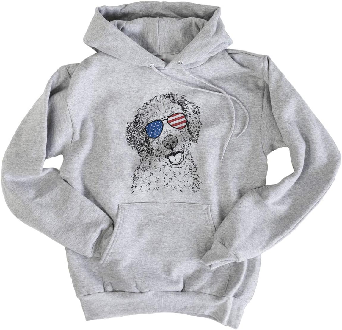 Inkopious Patriotic Hoge the Aussiedoodle Dog Triblend T-Shirt - Pullover Hoodie Sweatshirt