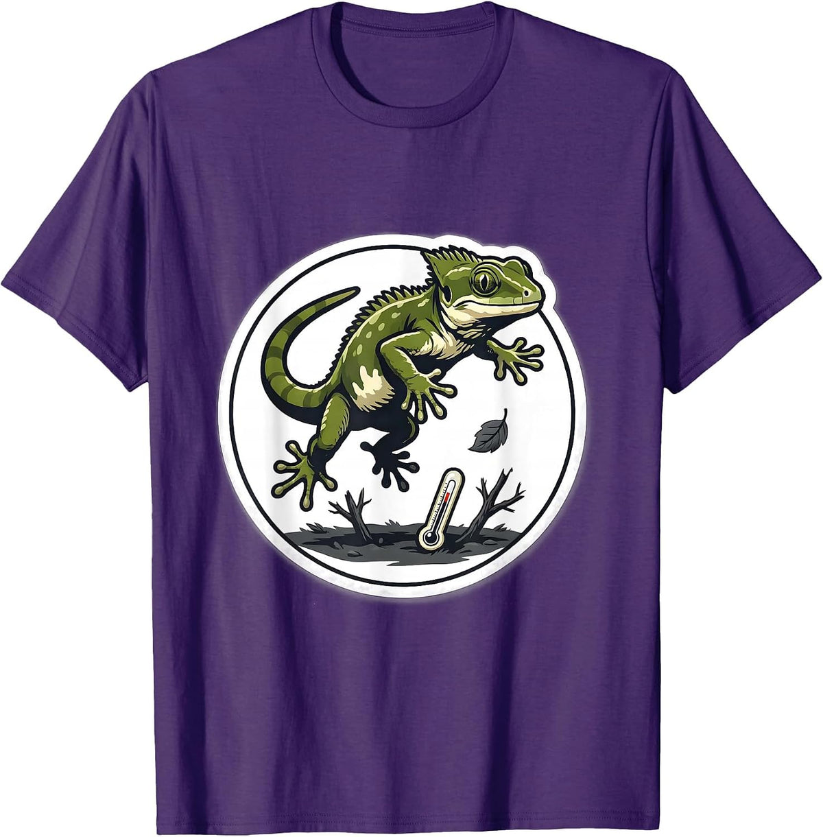 Men's Crested Gecko Reptile Keeper Funny Pet Lover Gift T-Shirt - Purple