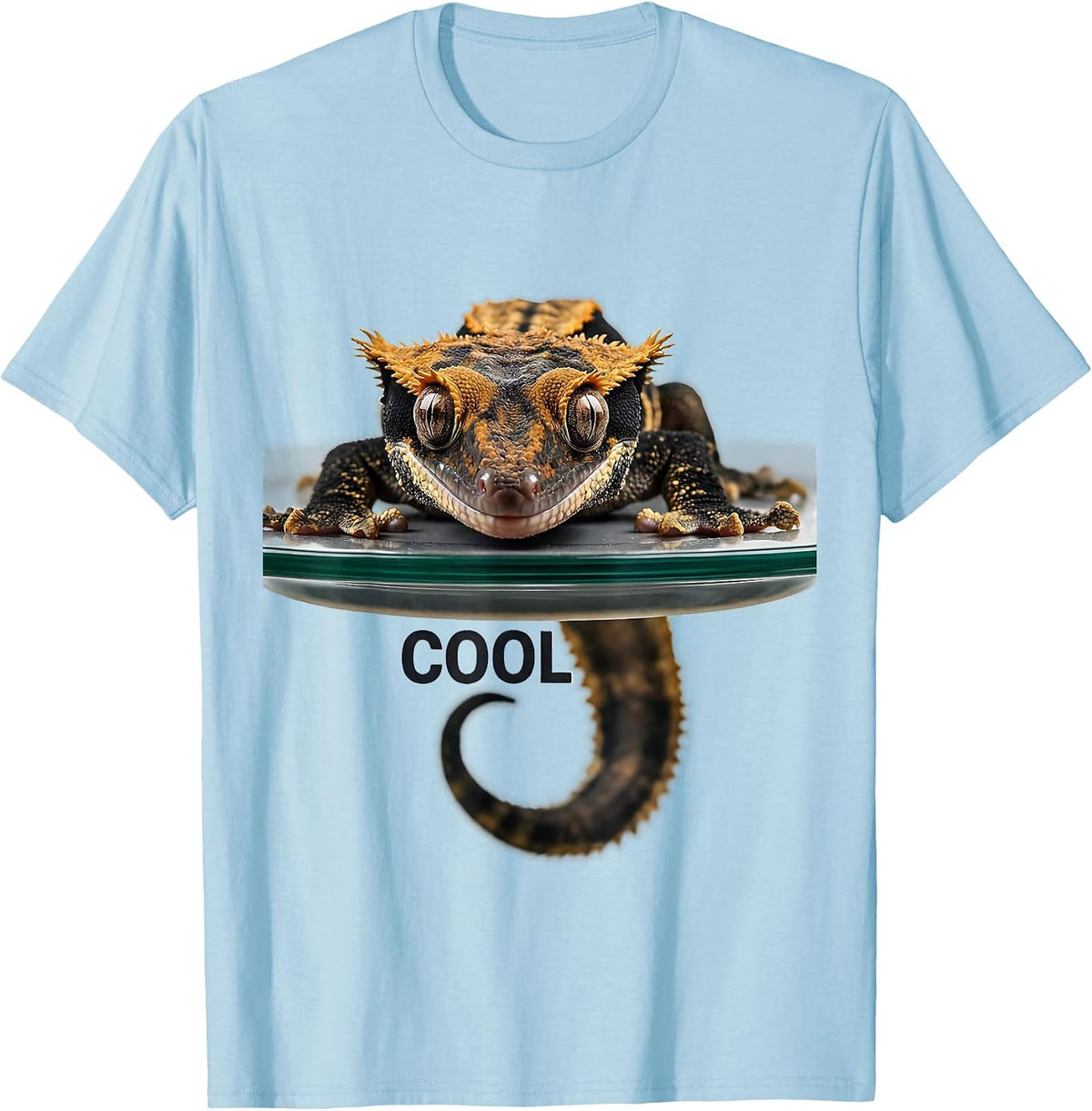 Men's Cool Funny Crested Gecko Reptile Lover Pet Owner Gift T-Shirt - Baby Blue