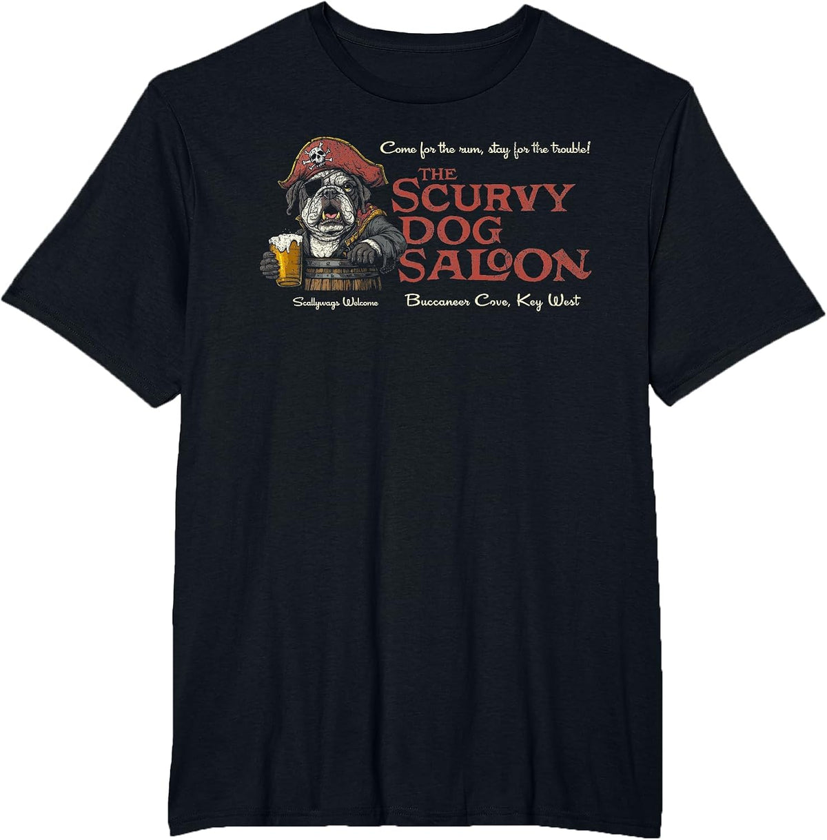 The Scurvy Dog Dive Saloon Pub Apparel T-Shirt - Black