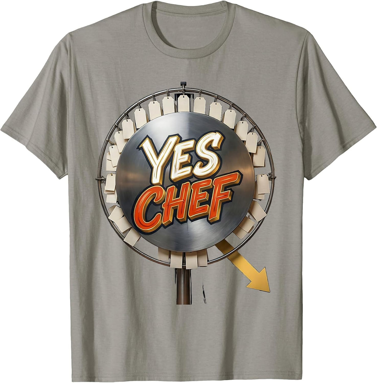Men's Yes Chef Funny Restaurant Kitchen Staff Chef Humor T-Shirt - Slate Grey
