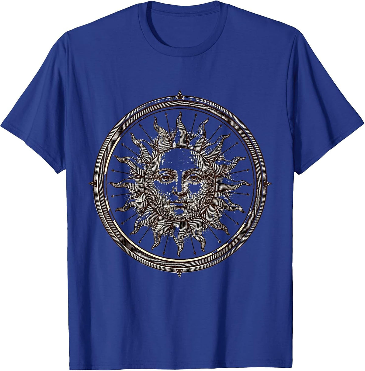 Math Teacher Sun Number Line Graphic Design T-Shirt - Royal Blue