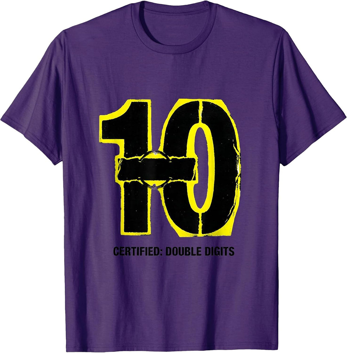 Men's Certified: Double Digits 10th Birthday Ten Year Old Kids T-Shirt - Purple
