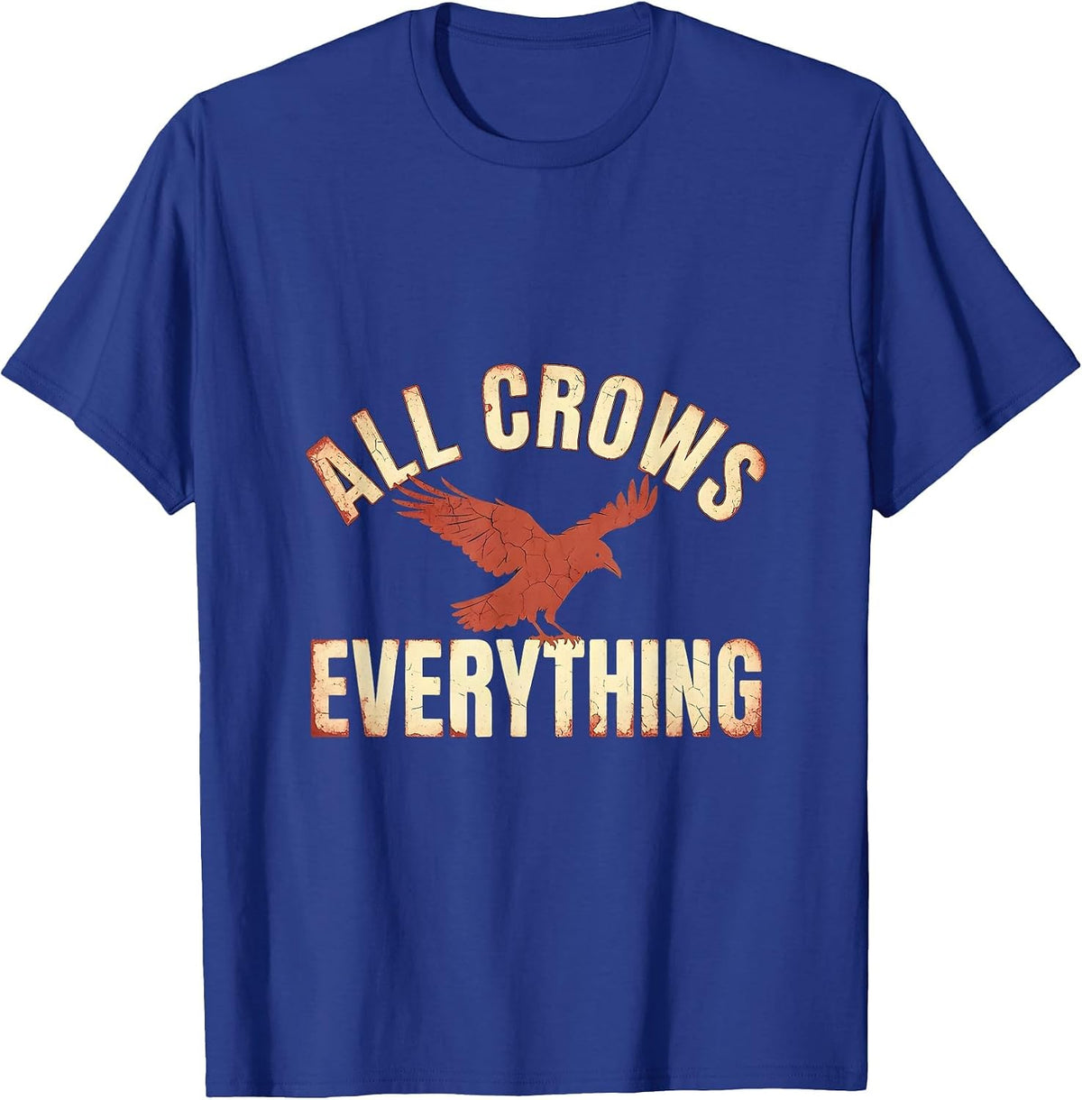 Men's All Crows Everything Crow Lover Graphic Design T-Shirt - Royal Blue
