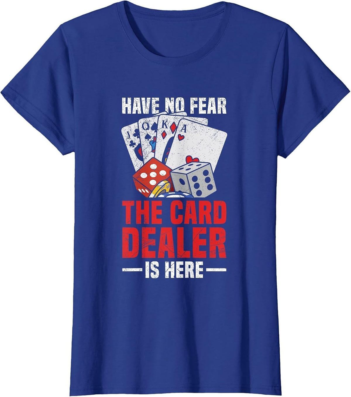 Black Jack Casino Dealer Design for a Casino Dealer T-Shirt - Royal Blue