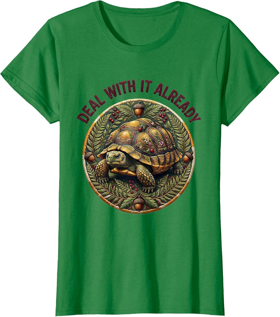 Women's It Is What It Is Deal With It Already Graphic T-Shirt - Kelly Green