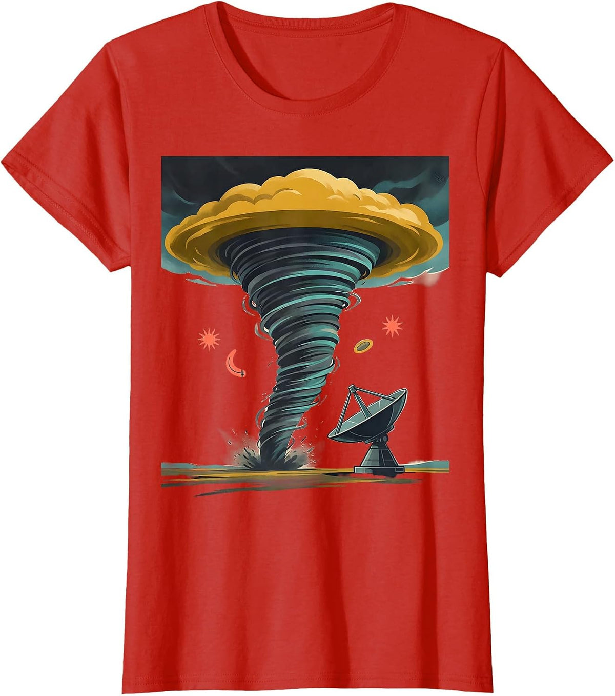 Tornado Chaser Storm Weather Enthusiast Meteorology Humor T-Shirt - Red