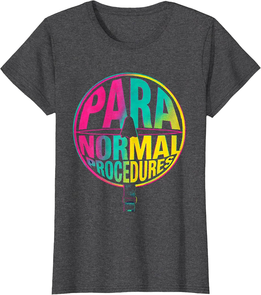 Women's Para Normal Procedures Risograph Ghost Paraprofessional T-Shirt - Dark Heather Grey
