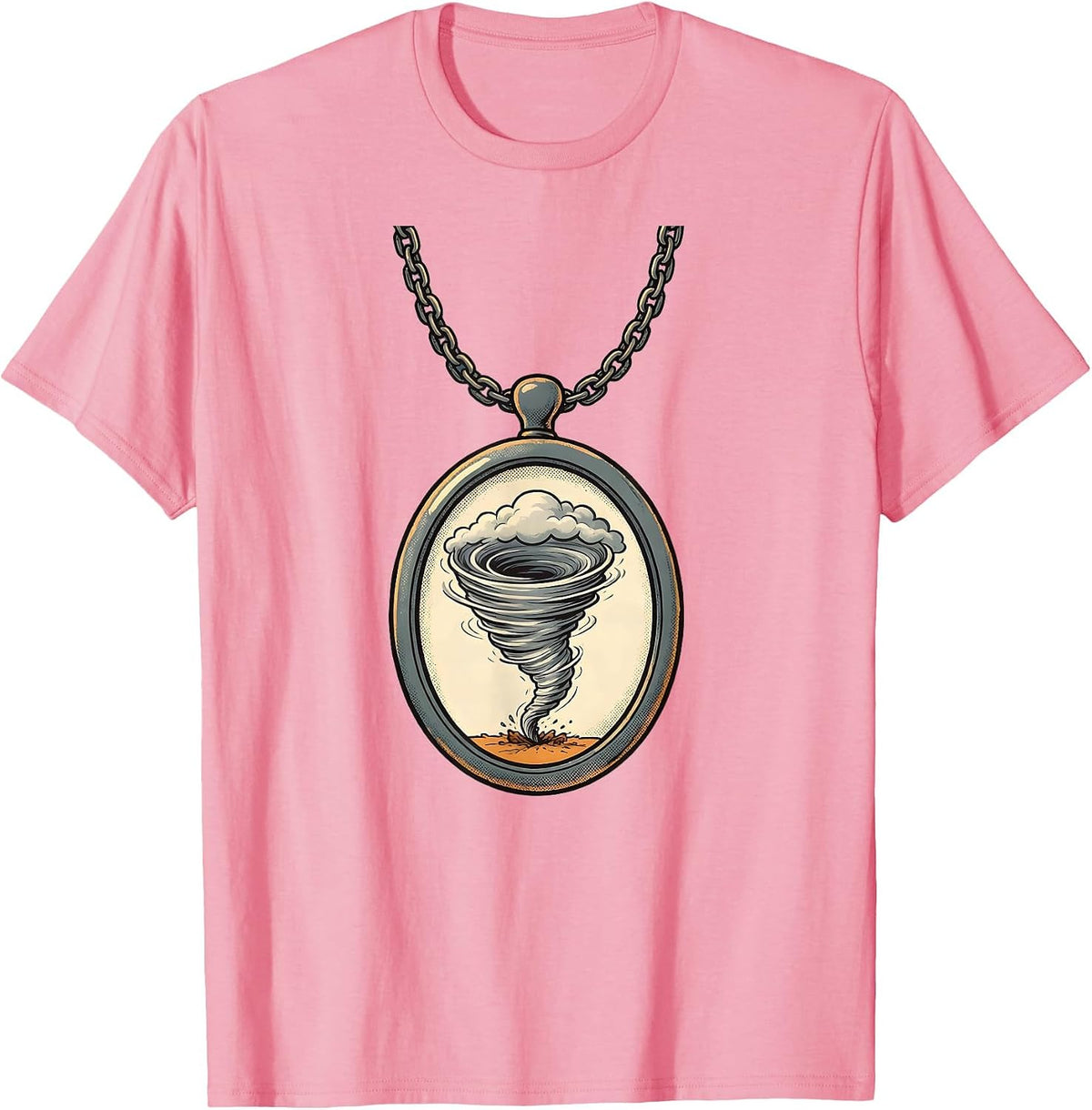 Men's Tornado Keepsake Portrait Storm Chaser Meteorology T-Shirt - Pink