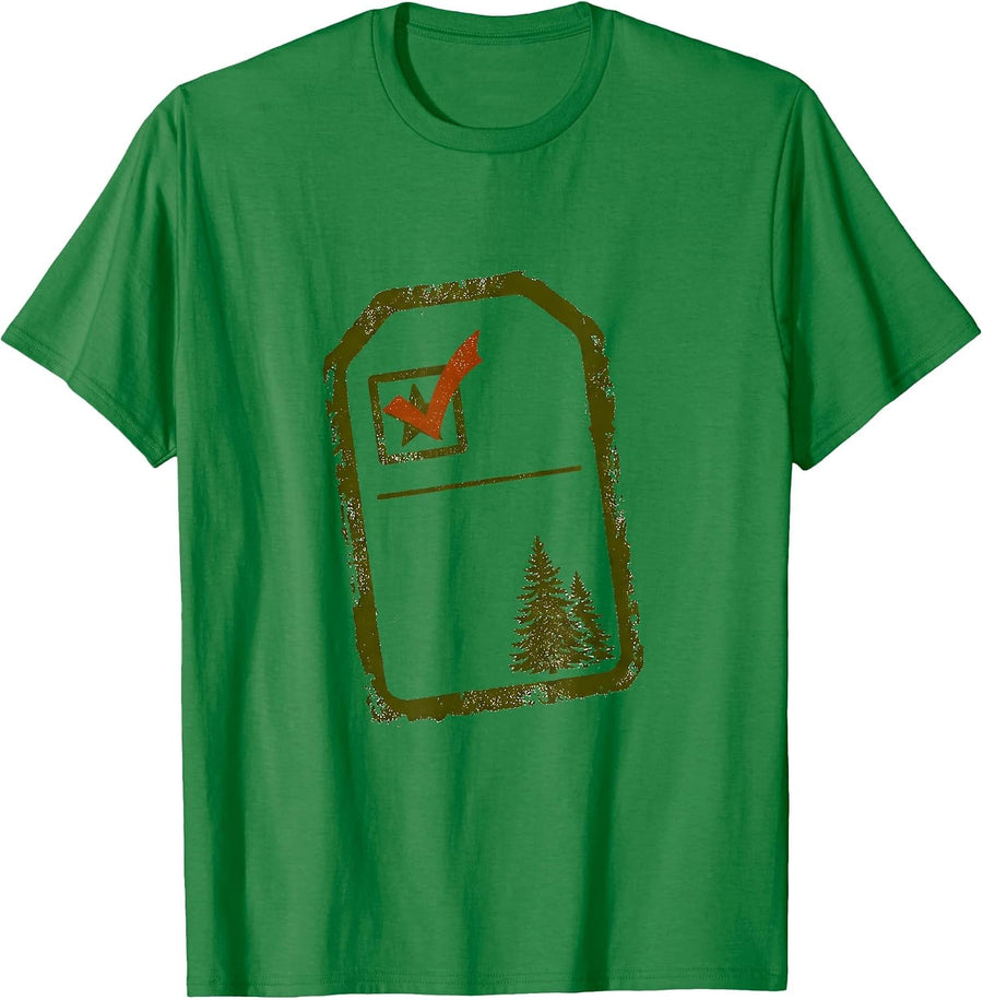 Men's Blank Inspection Tag Stamp Military Veteran Christmas Humor T-Shirt - Kelly Green