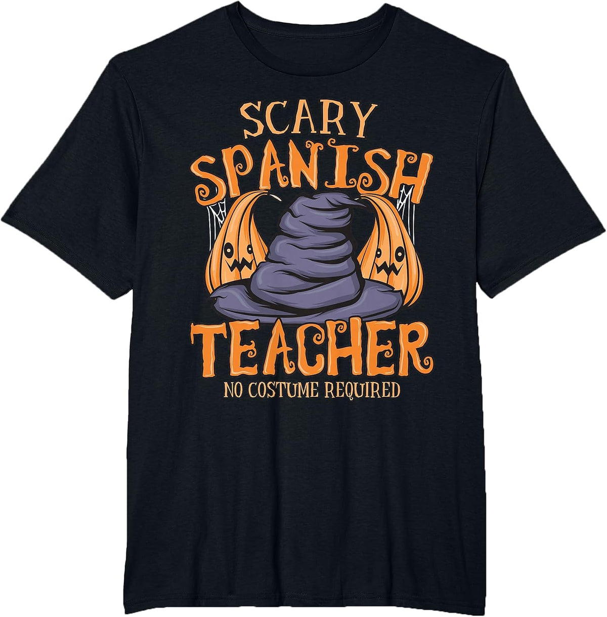 Halloween Scary Spanish Teacher No Costume Required T-Shirt - Black