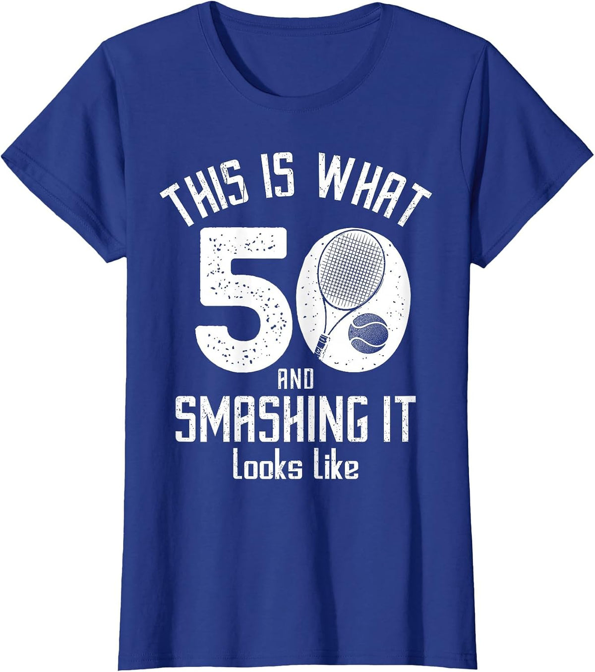 Funny Tennis Player 50th Birthday 50 Years Old Tennis T-Shirt - Royal Blue
