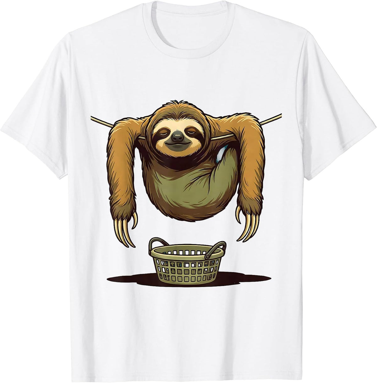 Men's Slack Sloth Funny Animal Humor Sloth Lover Gift T-Shirt - White