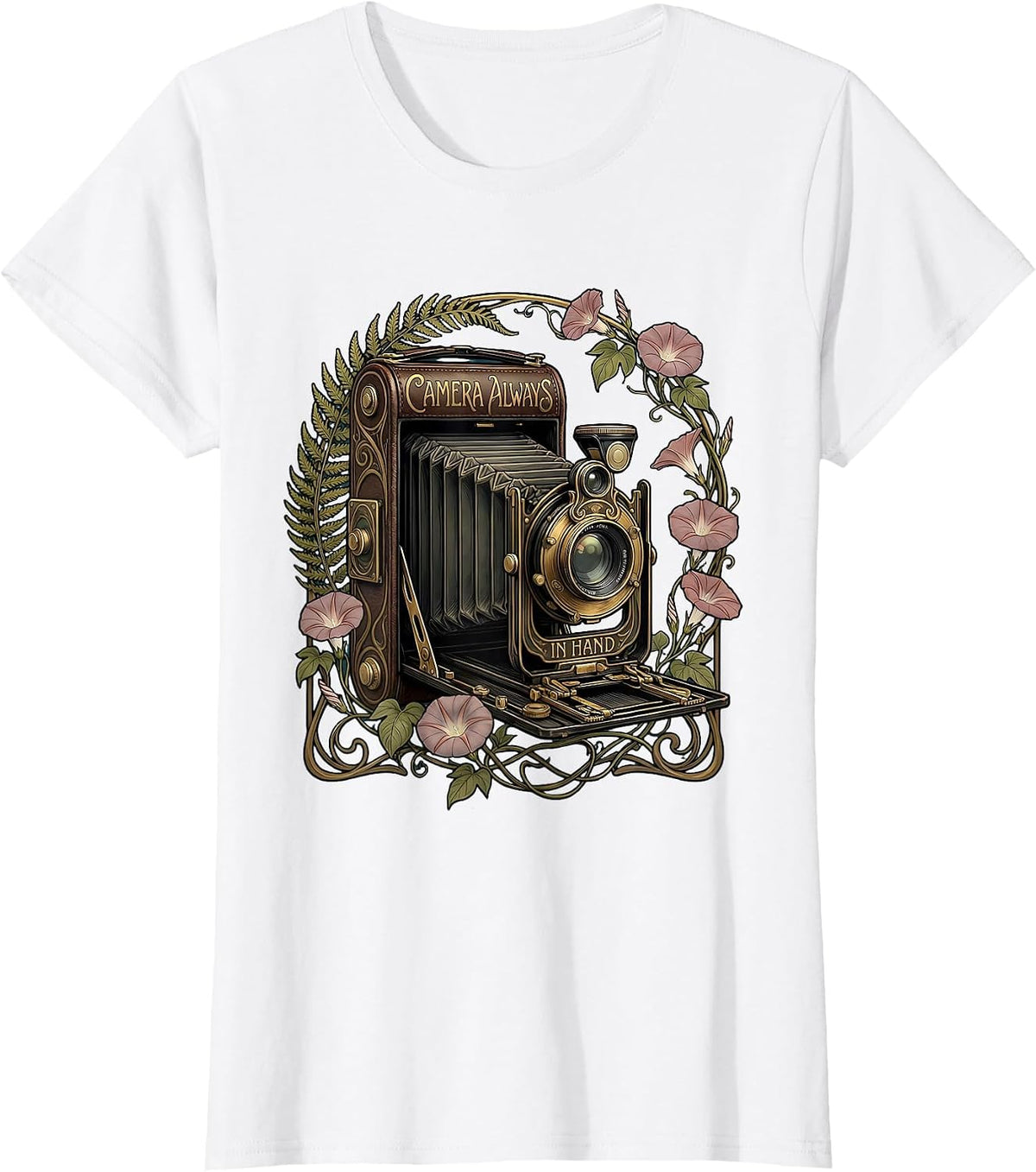 Camera Always In Hand Photography Lover Design T-Shirt - White