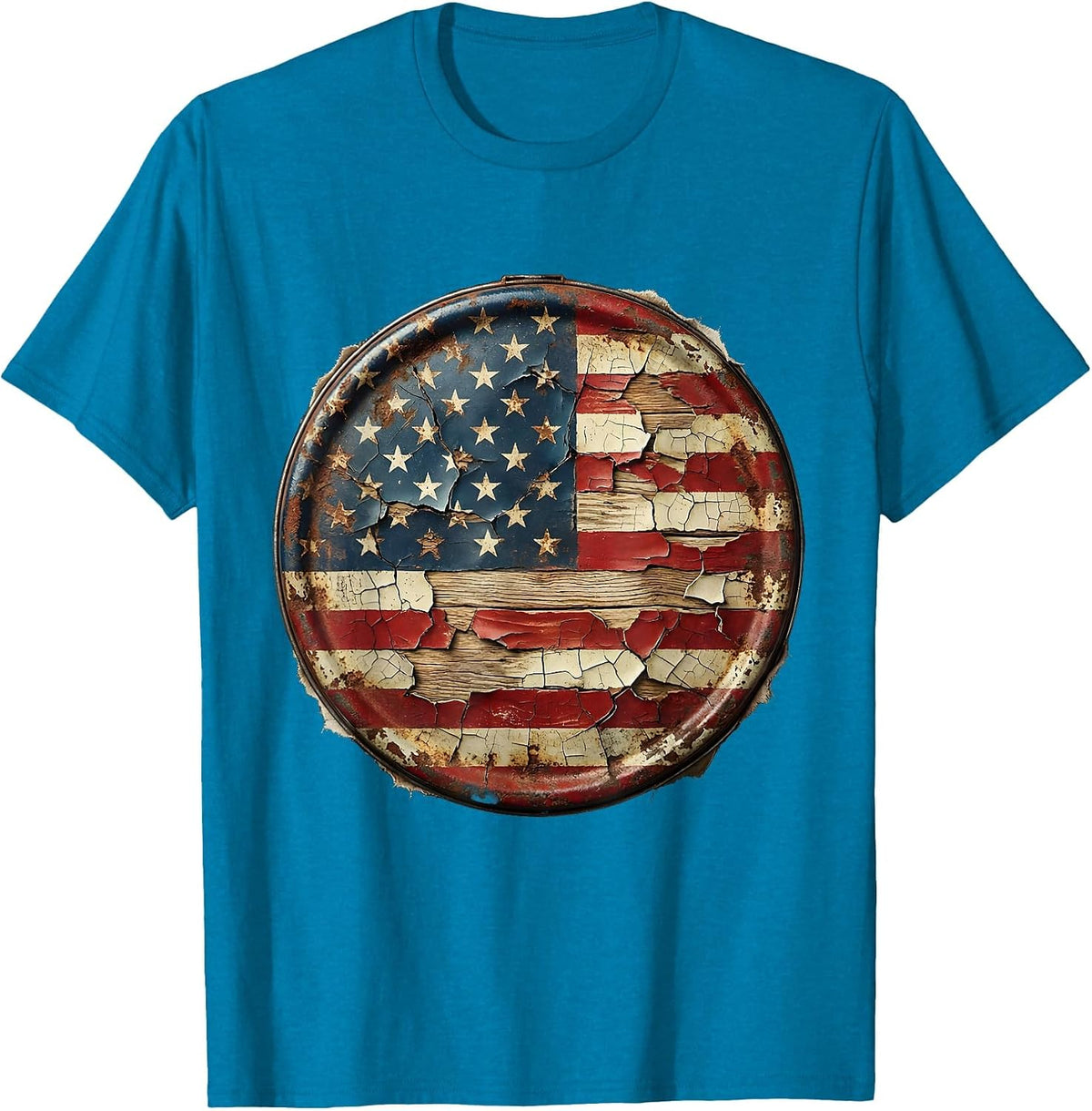 Vintage Lunchbox Stack Labor Day Graphic T-Shirt - Sapphire Blue
