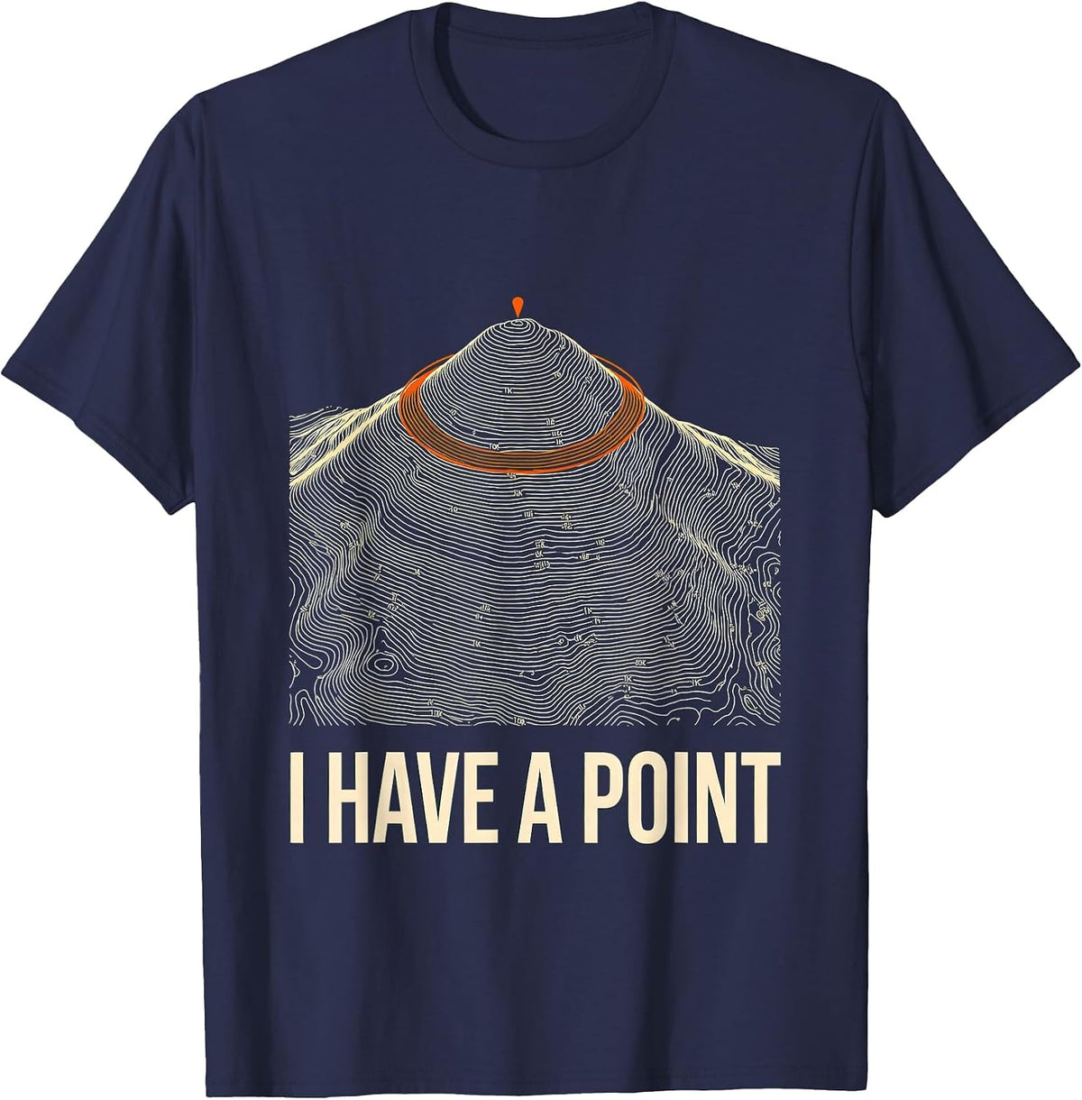 Men's I Have A Point Funny Math Teacher Nerd Humor Gift T-Shirt - Navy Blue