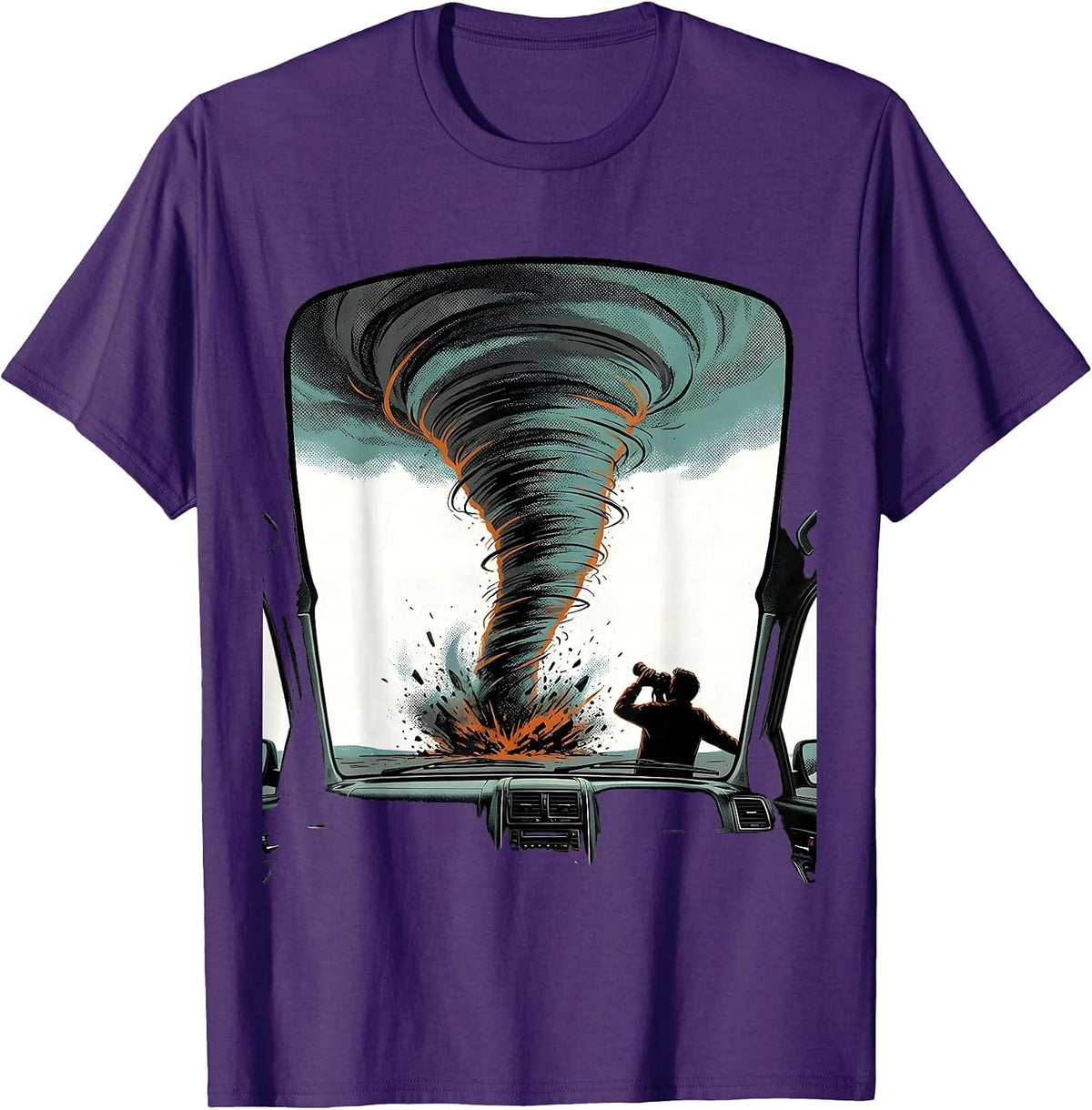 Tornado Chaser Storm Weather Enthusiast Humor T-Shirt - Purple