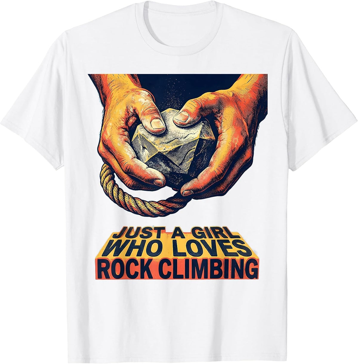 Men's Just A Girl Who Loves Rock Climbing Cute Hobby Gift T-Shirt - White