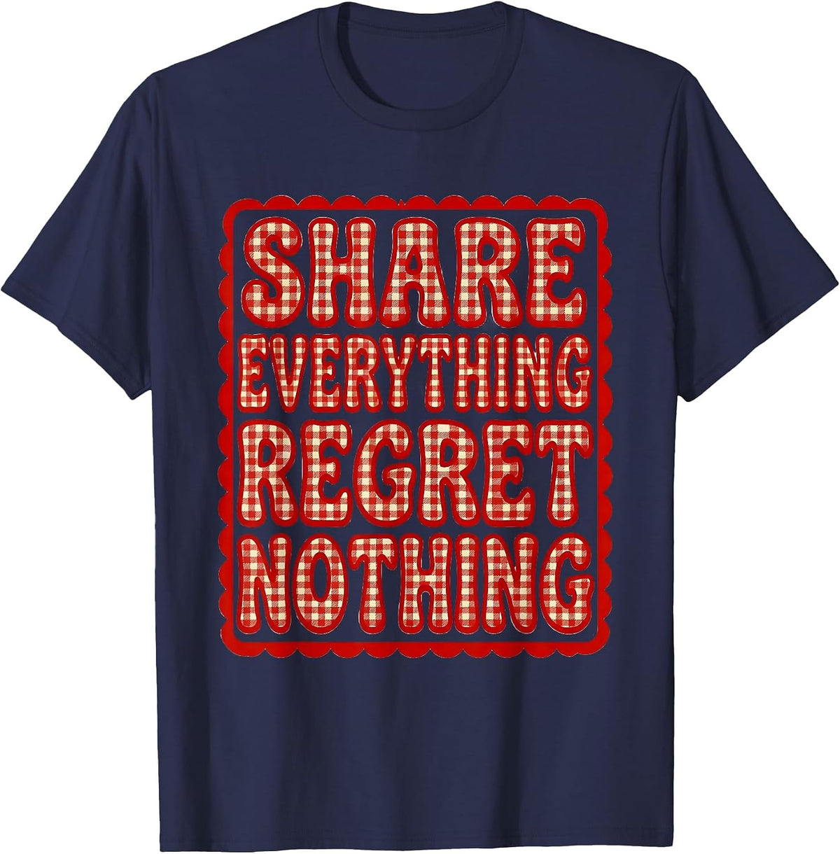 Altruismo House Share Everything Regret Nothing T-Shirt - Navy Blue