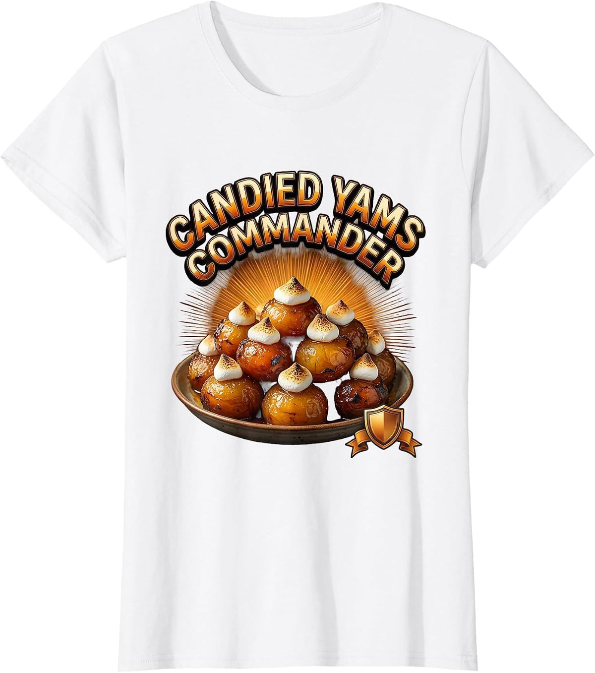 Candied Yams Commander Bootleg 90's Rap Rock Vintage Funny T-Shirt - White