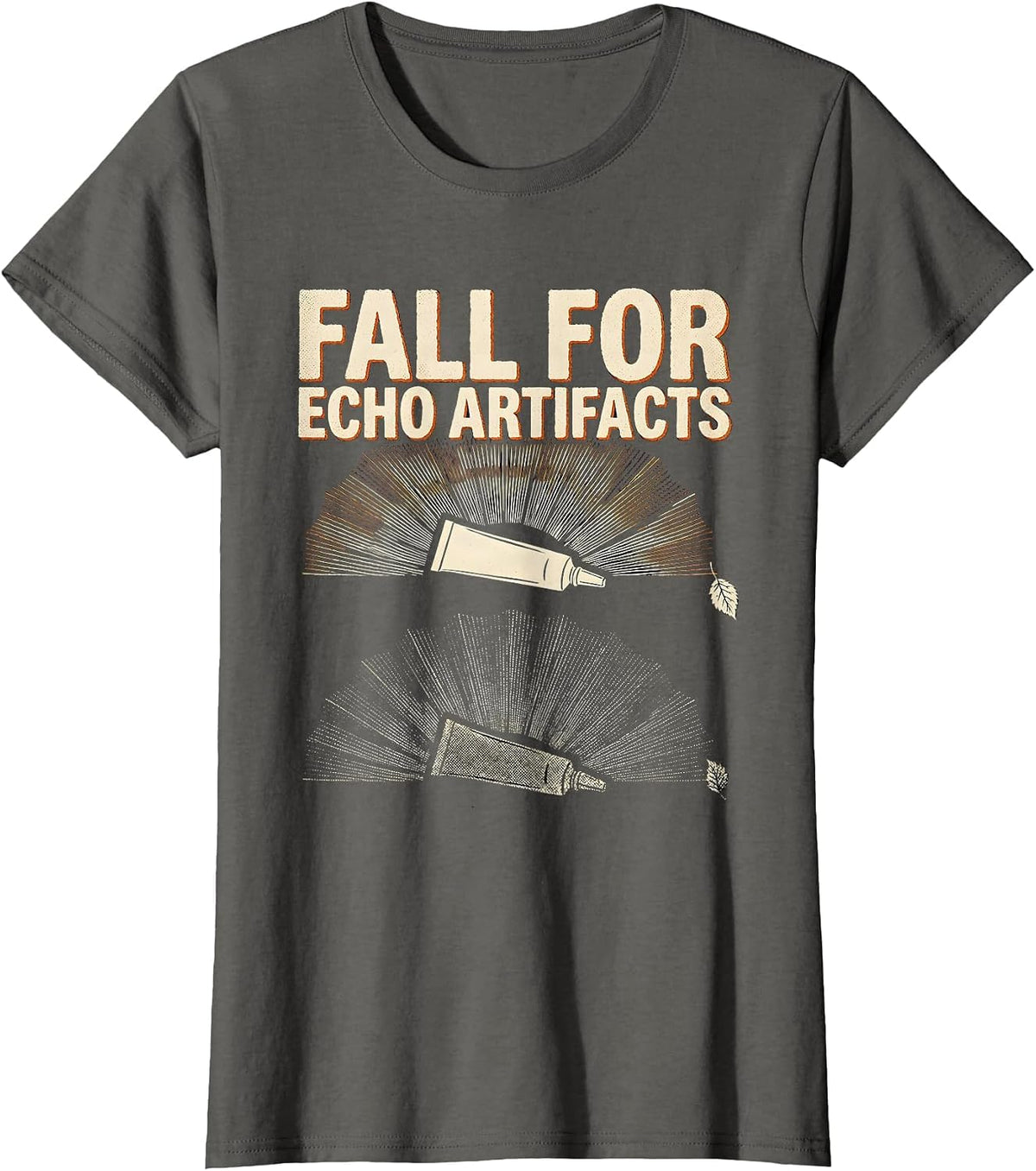 Women's Fall For Echo Artifacts Sonographer Halloween Ultrasound T-Shirt - Asphalt Grey