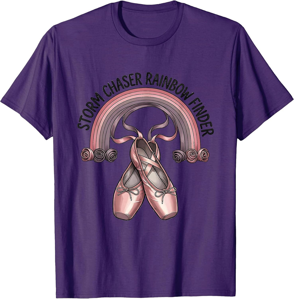 Men's Storm Chaser Rainbow Finder Colorful Design T-Shirt - Purple