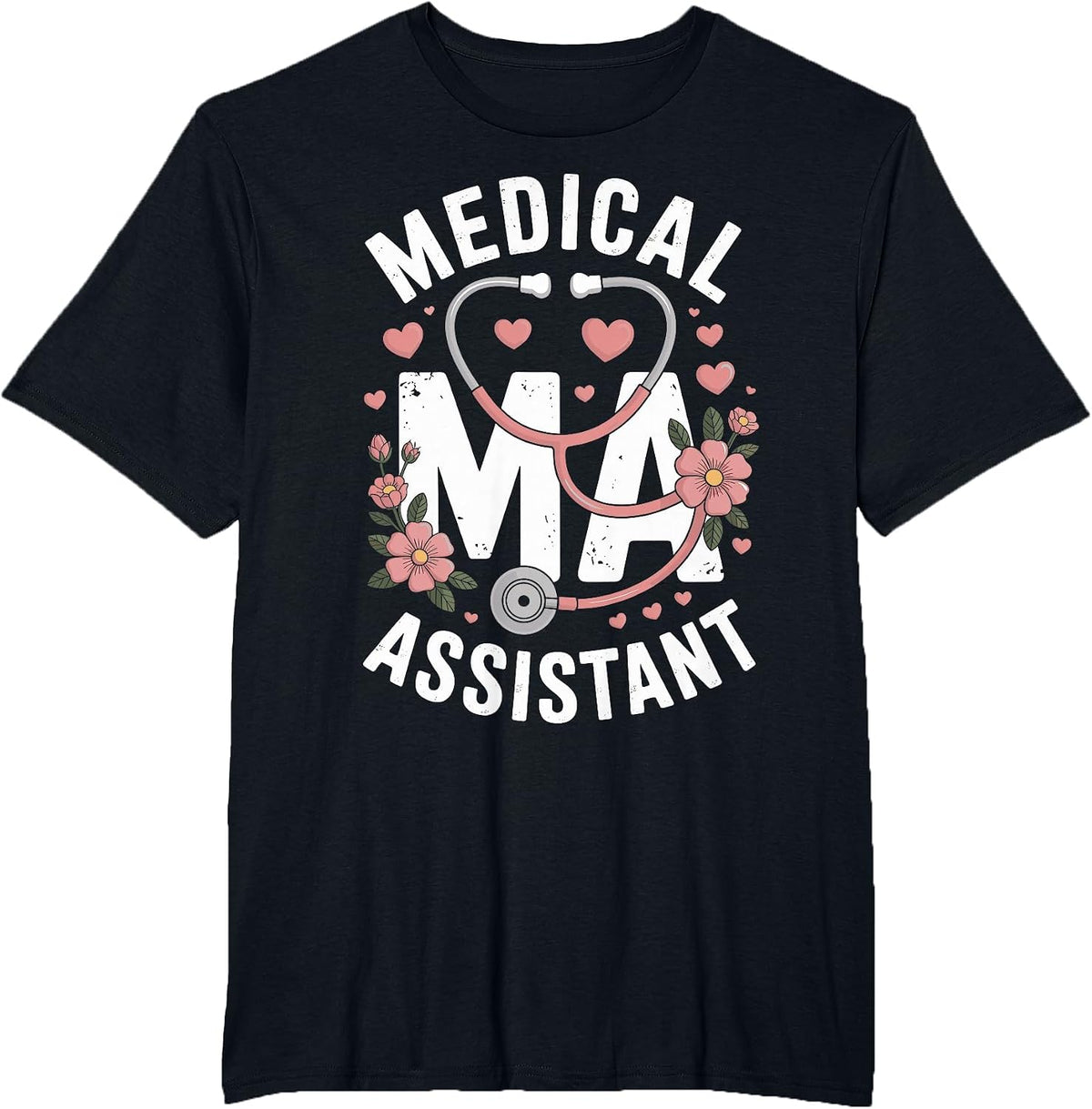 Funny Medical Assistant MA T-Shirt - Black