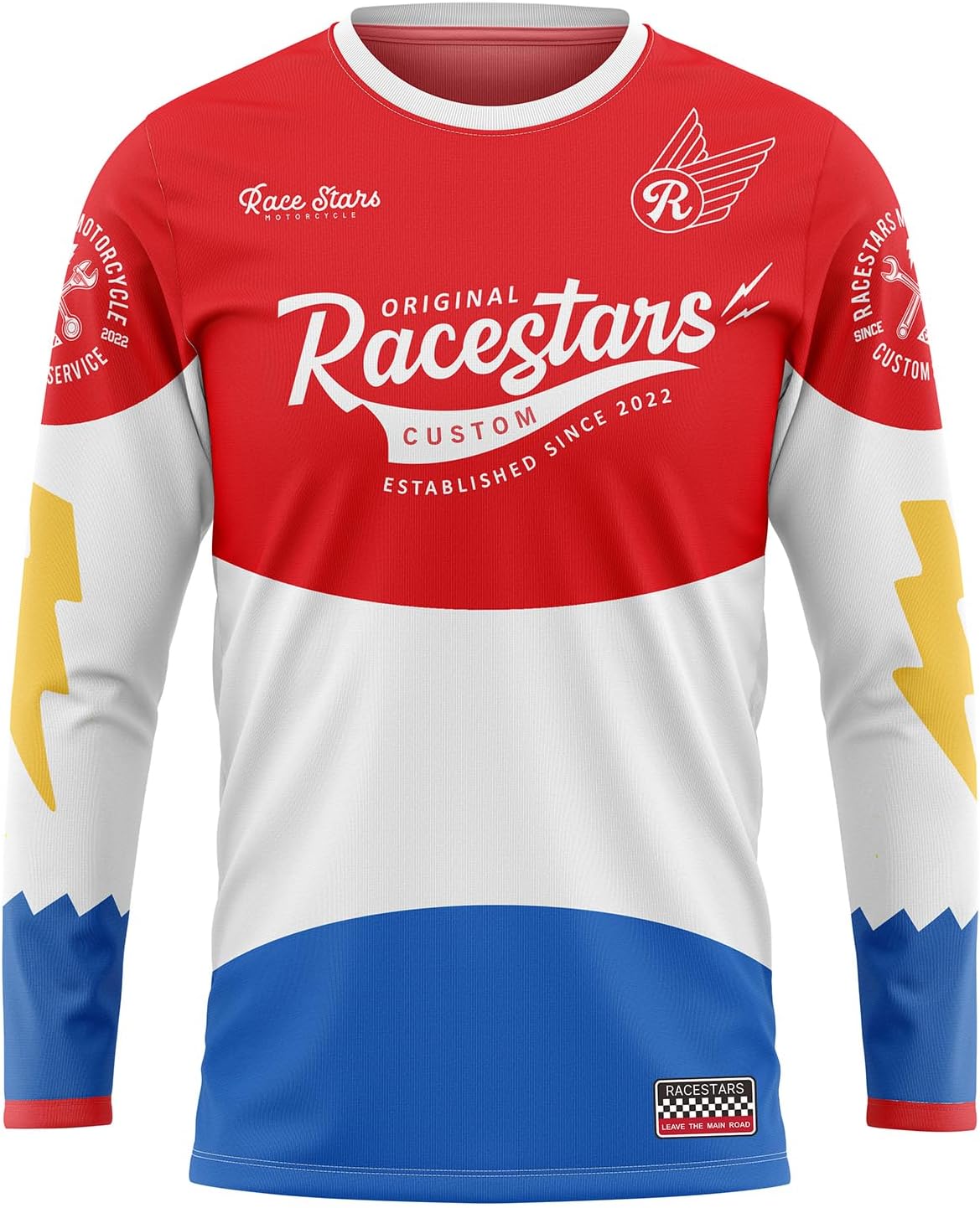 MTB Jersey Men Long Sleeve Mountain Bike Breathable Moisture-Wicking Top - Rs0009