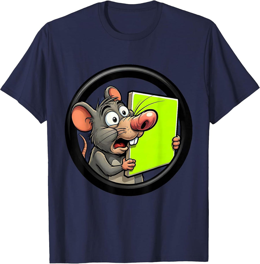 Can I Lick It Periodic Table Lab Rat Design T-Shirt - Navy Blue