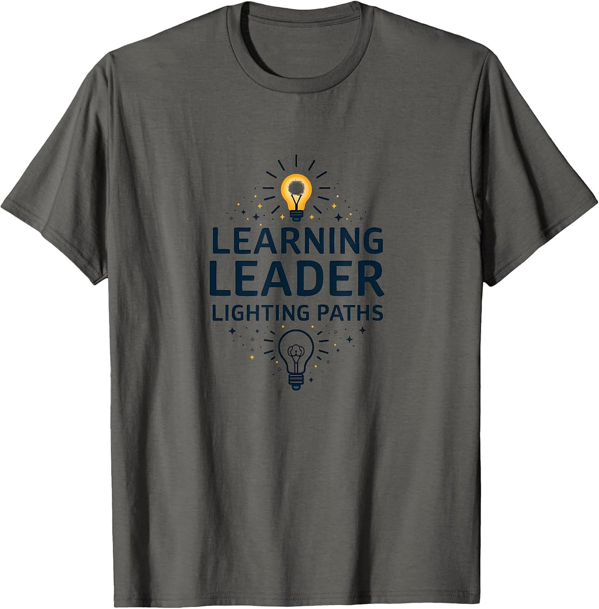 Learning Leader Lighting Paths Teacher Design T-Shirt - Asphalt Grey