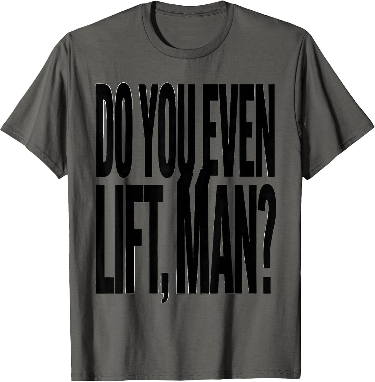 Men's Do You Even Lift, Man? Funny Skiing Snowboarding Ballet T-Shirt - Asphalt Grey